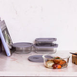 ClickClack Cook+ Square Heatproof Glass Container 800ml - Image 02