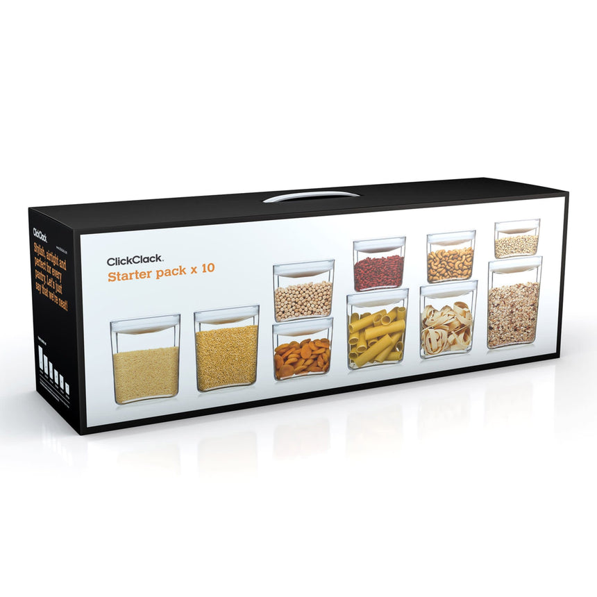 ClickClack Pantry Cube Starter 10 Piece Set in White - Image 06