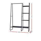 Artiss Clothes Hanger Wardrobe Organiser Black - Image 03