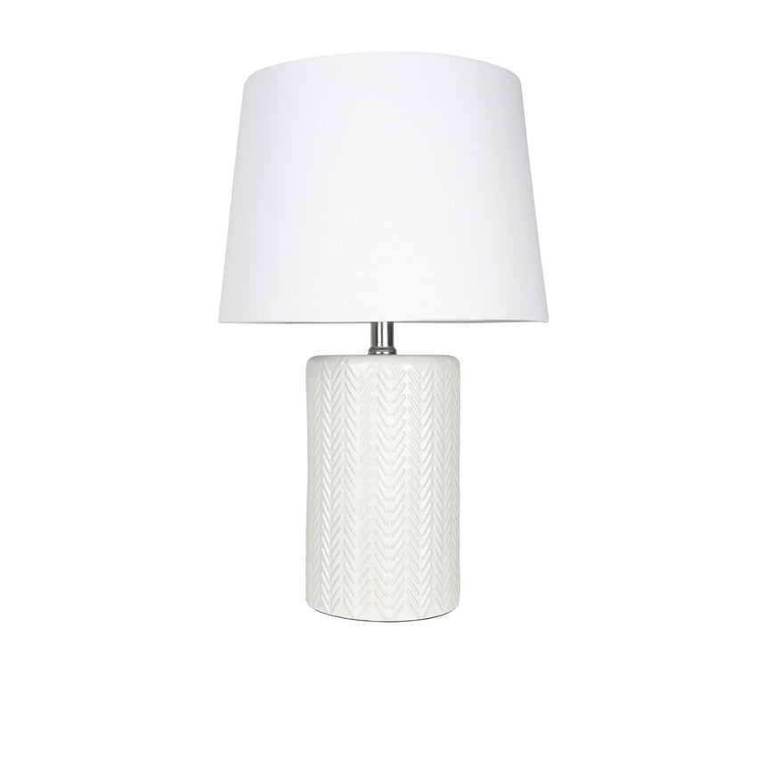 Coast Ceramic Textured Table Lamp Off White - Image 01