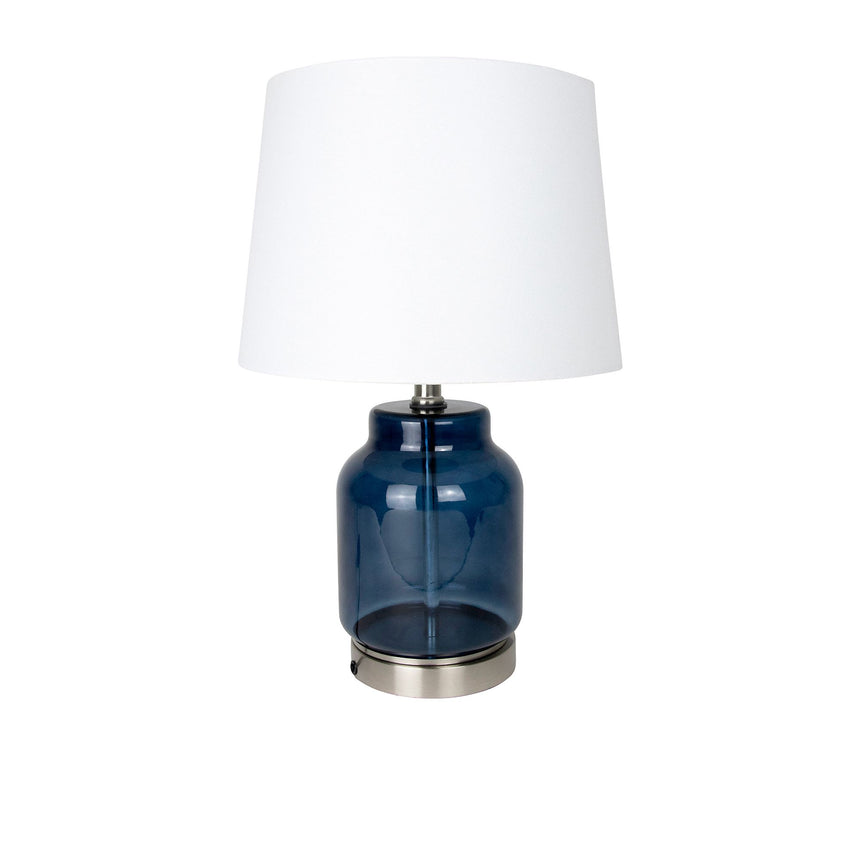 Coast Glass Urn Table Lamp Blue - Image 01