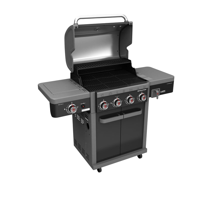 Coleman Revolution 4 Burner BBQ with Side Burner Black Gloss - Image 01