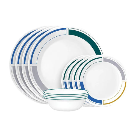 Corelle Vitrelle Dinner Set 12pc Colour Block - Image 01