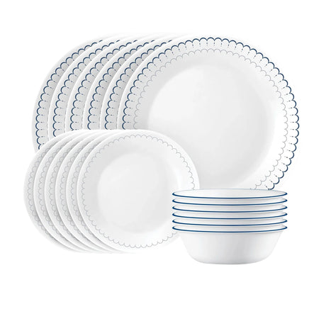 Corelle Vitrelle Dinner Set 18pc Caspian Lace - Image 01