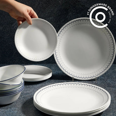 Corelle Vitrelle Dinner Set 18pc Caspian Lace - Image 02