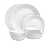 Corelle Vitrelle Winter Frost Dinner 16 Piece Set in White - Image 01