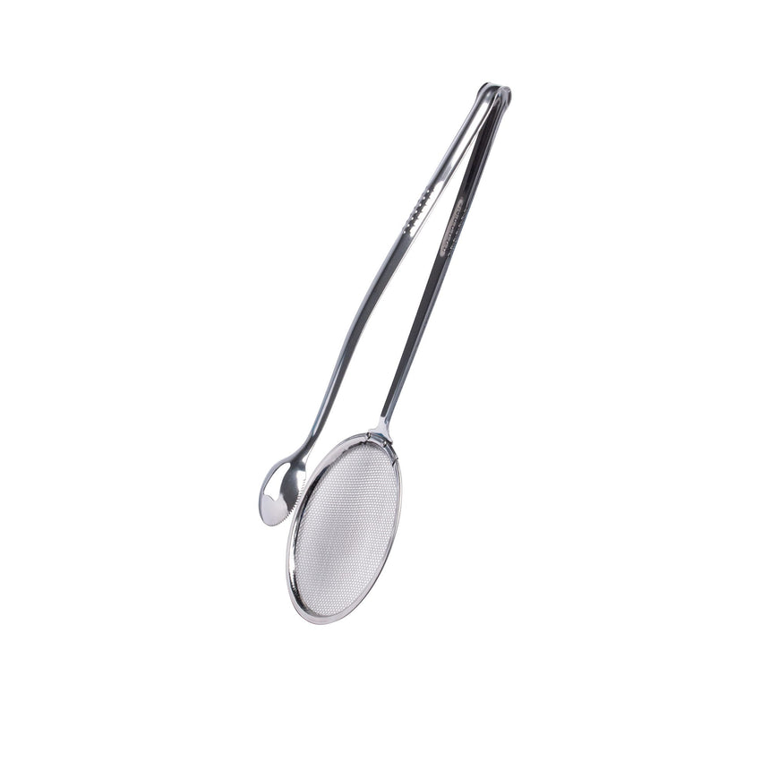 Cuisena Stainless Steel Frying Tongs & Strainer - Image 01