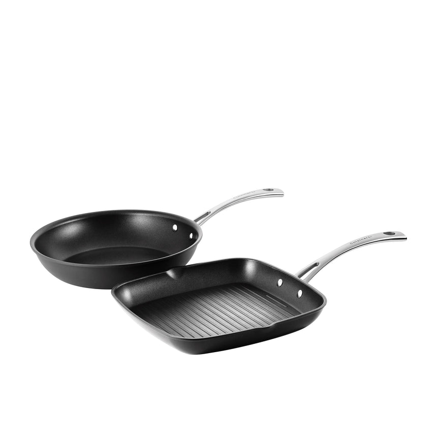 Cuisinart Chef iA+ 2pc Non Stick Frypan and Grill Pan Set 26cm and 28cm - Image 01