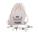 D.line Stainless Steel Wire Pegs in Hemp Bag Set of 36 - Image 01