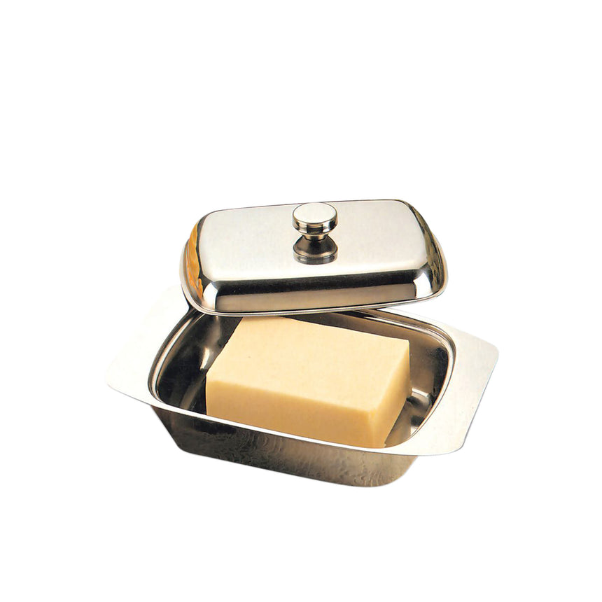 Appetito Stainless Steel Butter Dish with Cover - Image 01