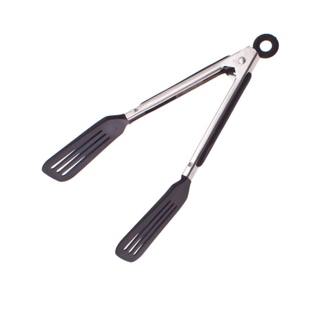 Appetito Mini Spatula Tongs with Nylon Head 18cm in Black - Image 01