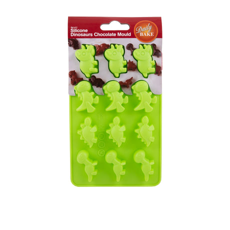 Daily Bake Silicone Dinosaurs 1.8 litre Chocolate Mould Set of 2 Green - Image 02