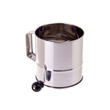 Appetito Stainless Steel 5 Cup Crank Action Flour Sifter - Image 01