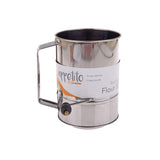 Appetito Stainless Steel 5 Cup Crank Action Flour Sifter - Image 02