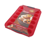 Daily Bake Silicone 24 Cup Mini Muffin Pan in Red - Image 02