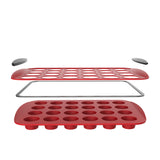 Daily Bake Silicone 24 Cup Mini Muffin Pan in Red - Image 03