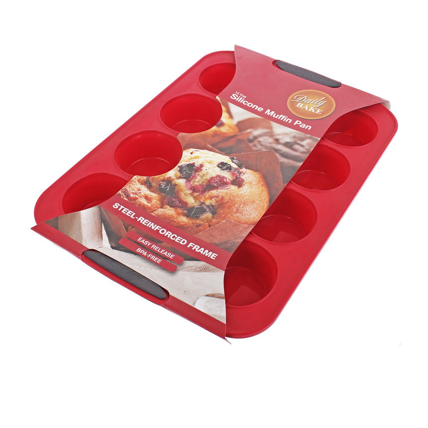 Daily Bake Silicone Bakeware Muffin Pan 12 Cup - Image 02