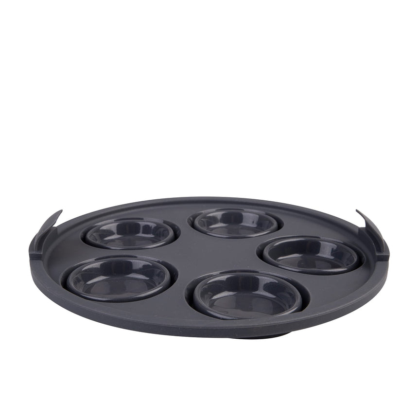 Daily Bake Silicone Round Collapsible 5 Cup Muffin Pan 22cm Charcoal - Image 04