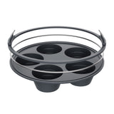 Daily Bake Silicone Round Collapsible 5 Cup Muffin Pan 22cm Charcoal - Image 05