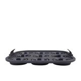 Daily Bake Silicone Square Collapsible 9 Cup Mini Muffin Pan 22x22cm Charcoal - Image 04