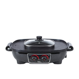 Davis & Waddell 2 in 1 Electric Steamboat Hotpot and Grill Black - Image 01