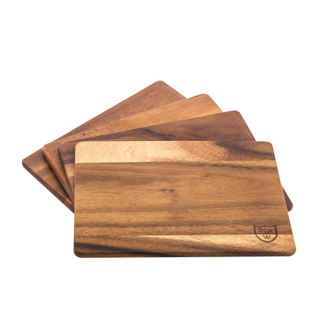 Davis & Waddell Acacia Wood Serving Board Set of 4 - Image 01