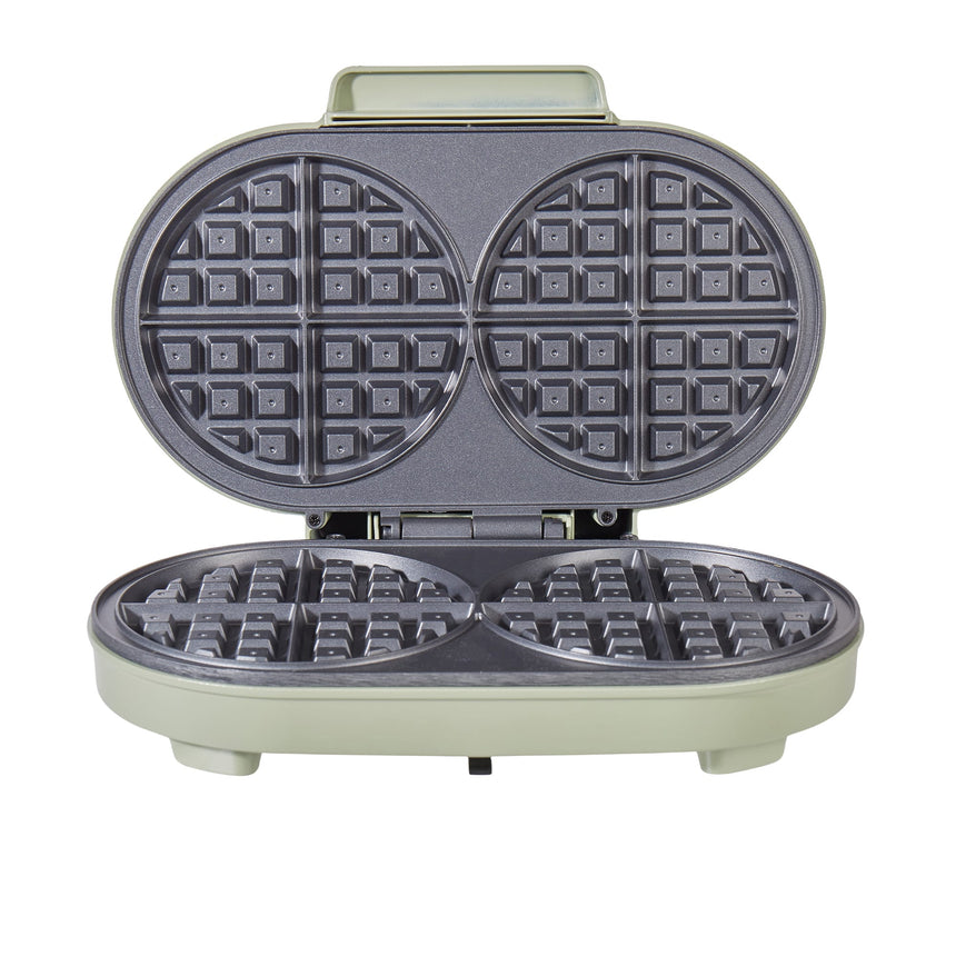 Davis & Waddell Electric Non Stick Double Waffle Maker Green - Image 05