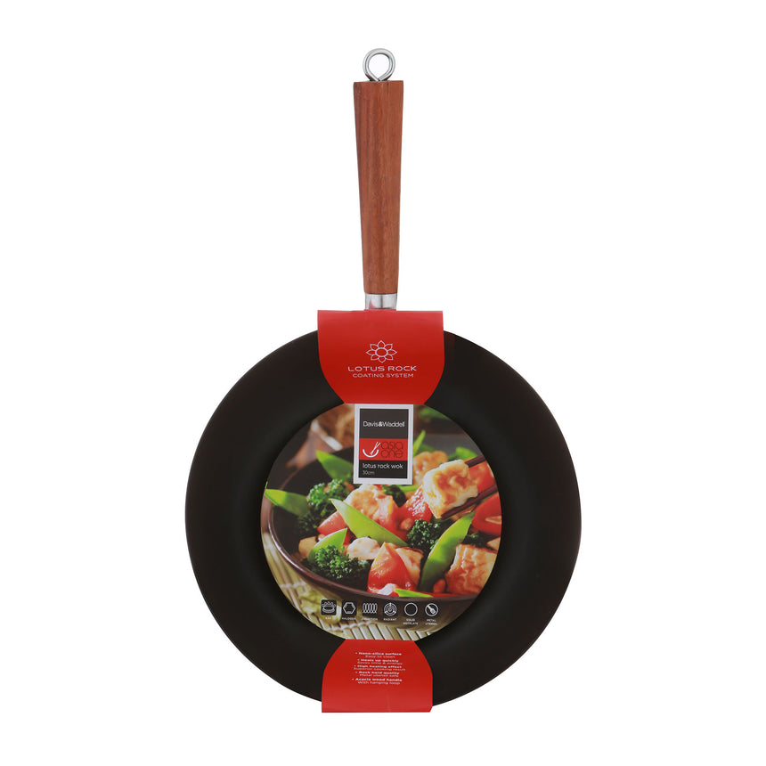 Davis & Waddell Lotus Rock Non-Stick Stirfry Wok 30cm - Image 04