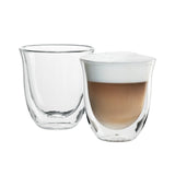 DeLonghi Double Wall Cappuccino Glasses 190ml Set of 2 - Image 01