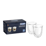 DeLonghi Double Wall Cappuccino Glasses 190ml Set of 2 - Image 03