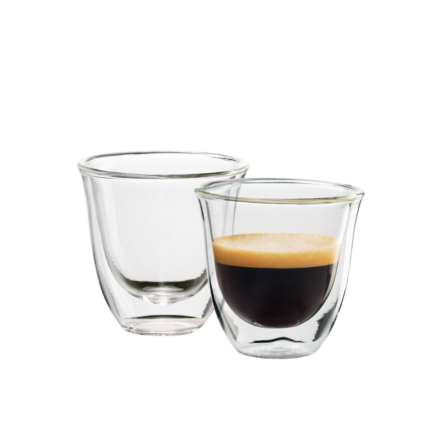 DeLonghi Double Wall Espresso Glasses 60ml Set of 2 - Image 01