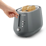 DeLonghi Eclettica CTY2003G 2 Slice Toaster Pebble Grey - Image 04