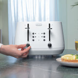 DeLonghi Eclettica CTY4003W 4 Slice Toaster Whimsical White - Image 04