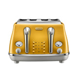 DeLonghi Icona Capitals CTOC4003Y 4 Slice Toaster Yellow - Image 01