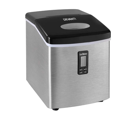 Devanti Portable Ice Maker 120W 3.2L Silver - Image 01