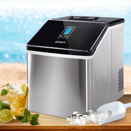 Devanti Portable Ice Maker 240W 3.2L Silver - Image 02