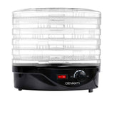 Devanti 5 Tray Food Dehydrator Black - Image 01