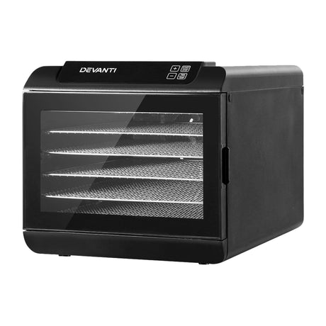 Devanti 6 Tray Food Dehydrator Black - Image 01