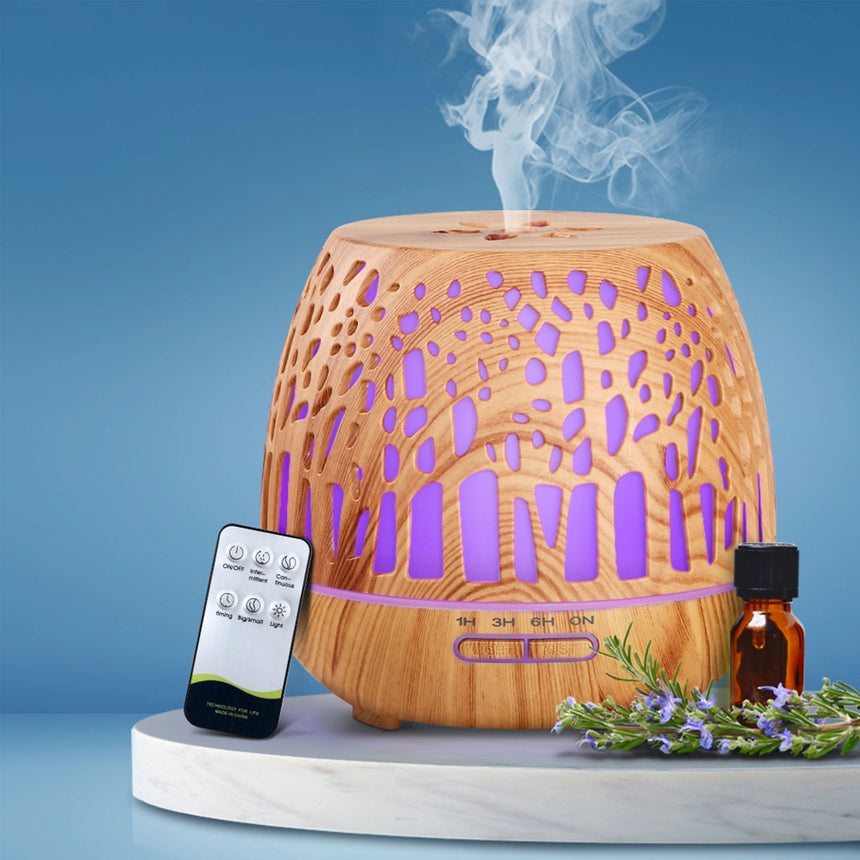 Devanti Aroma Diffuser with Remote 400ml Enchanted Forest - Image 02