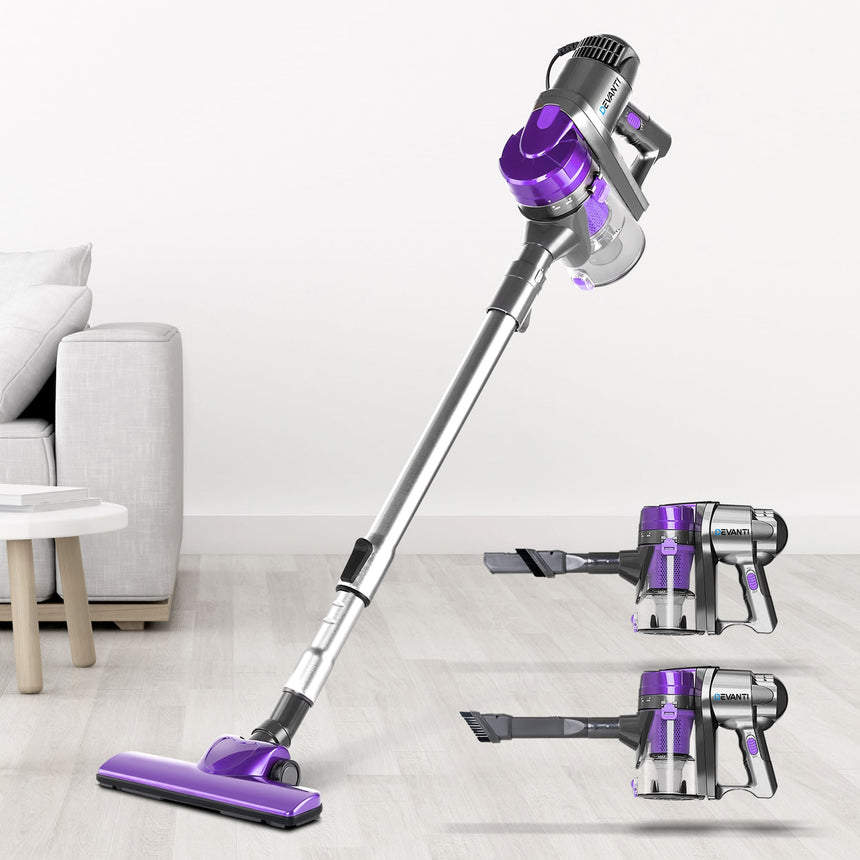 Devanti Corded Handheld Bagless Stick Vacuum Cleaner Purple - Image 02