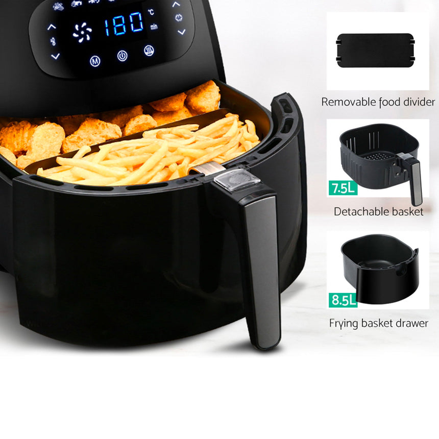 Devanti Digital Air Fryer 8.5L Black - Image 03