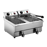 Devanti Electric Commercial Countertop Twin Deep Fryer 20L - Image 01