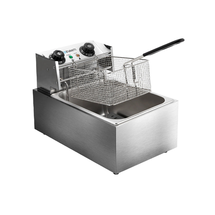 Devanti Electric Commercial Single Deep Fryer 10L - Image 01