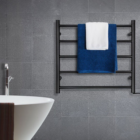 Devanti Wall Mounted 5 Bar Heated Towel Rail - Image 02