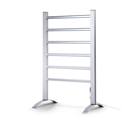 Devanti Freestanding 6 Bar Heated Towel Rail with Timer Setting - Image 02