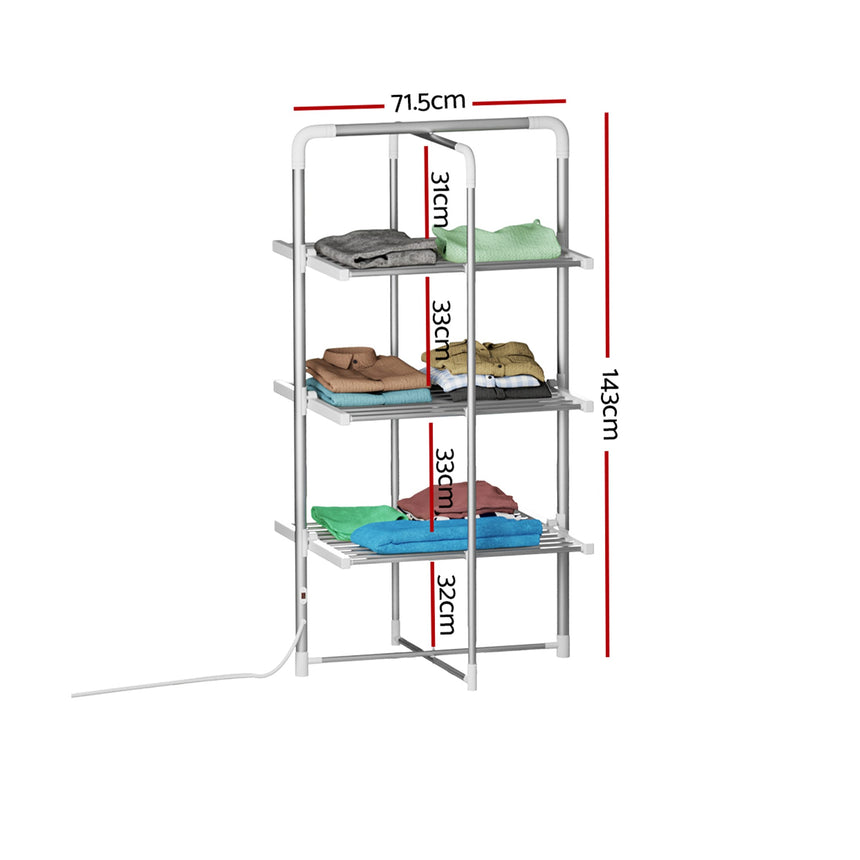 Devanti Electric Heated Towel Rail Rack - Image 02