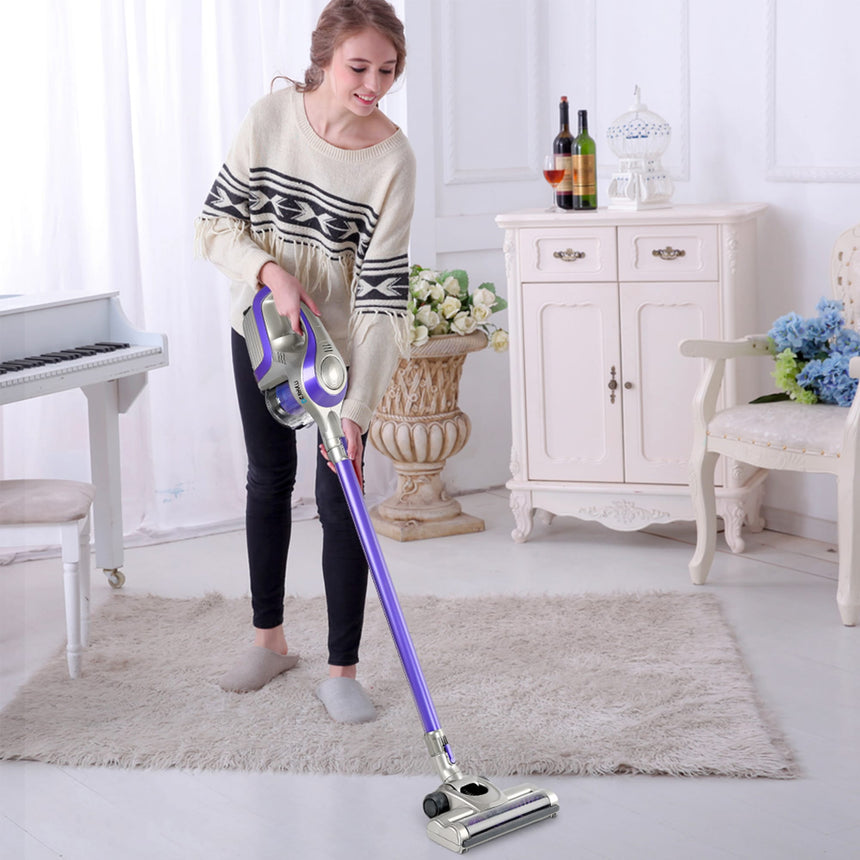 Devanti 2 Speed Cordless Handheld Bagless Stick Vacuum Purple - Image 02