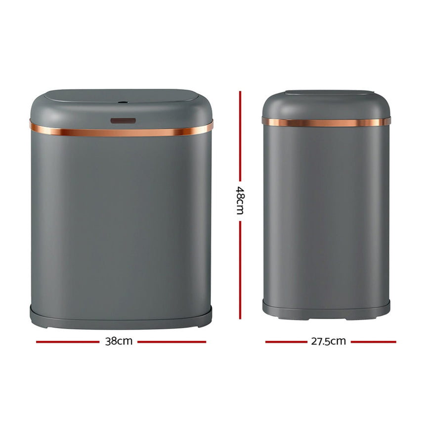 Devanti Motion Sensor Bin 38L Grey - Image 03