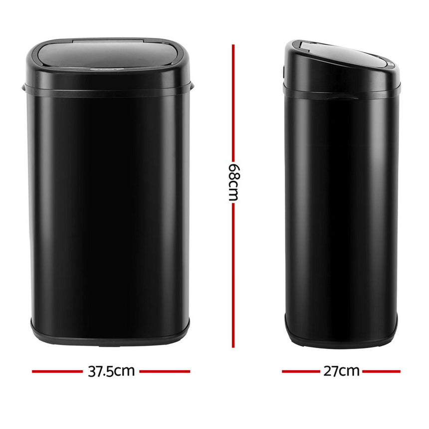 Devanti Motion Sensor Bin 58L Black - Image 04