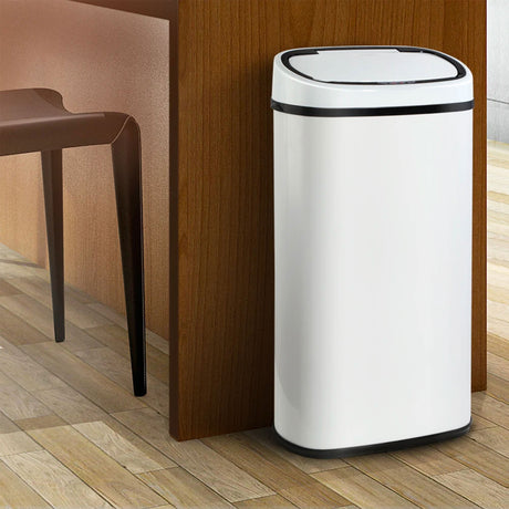 Devanti Motion Sensor Bin 58L White - Image 02